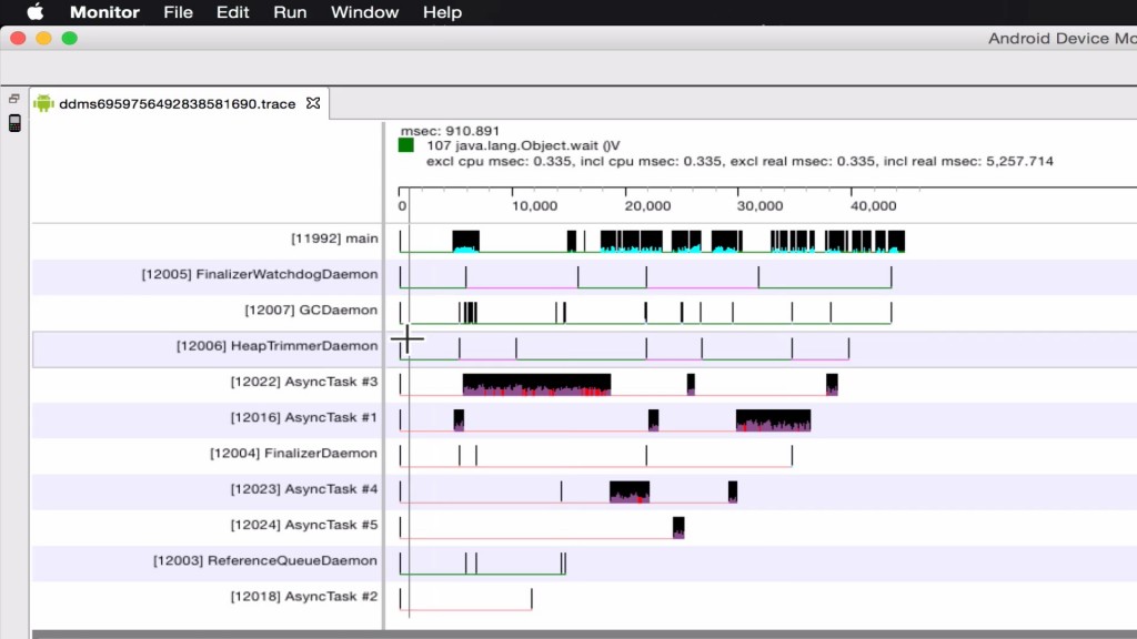 android profiling trace view results recyclerviiew gallery